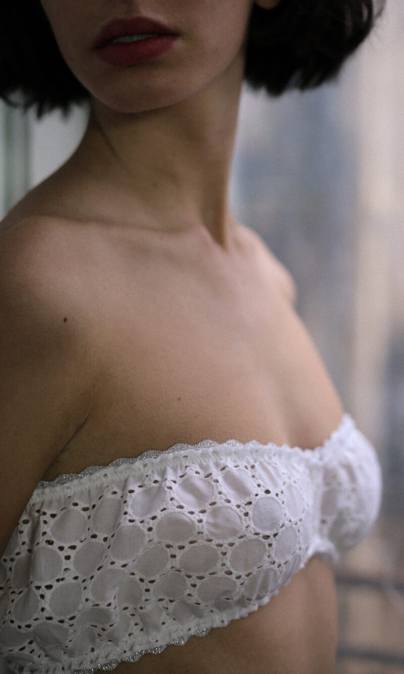 Brassière broderie anglaise