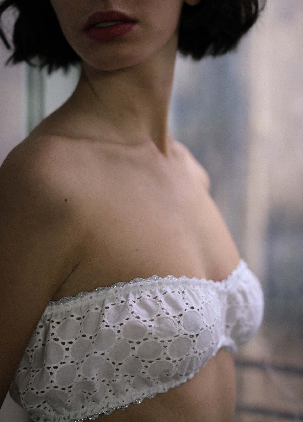 Brassière broderie anglaise