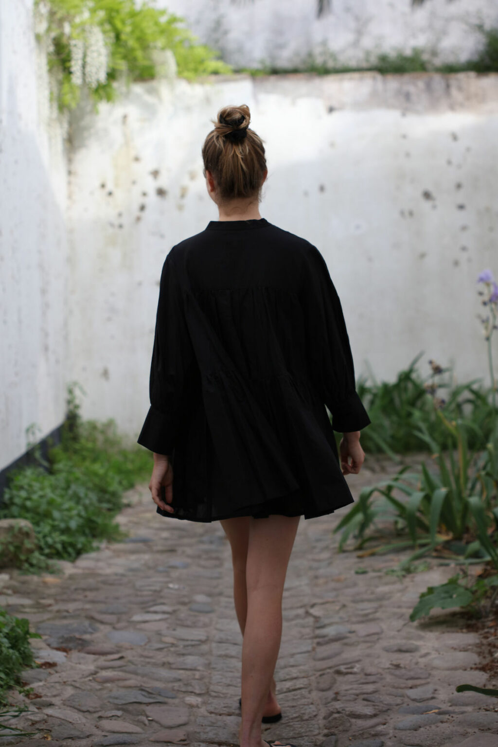 Robe chemise courte noire