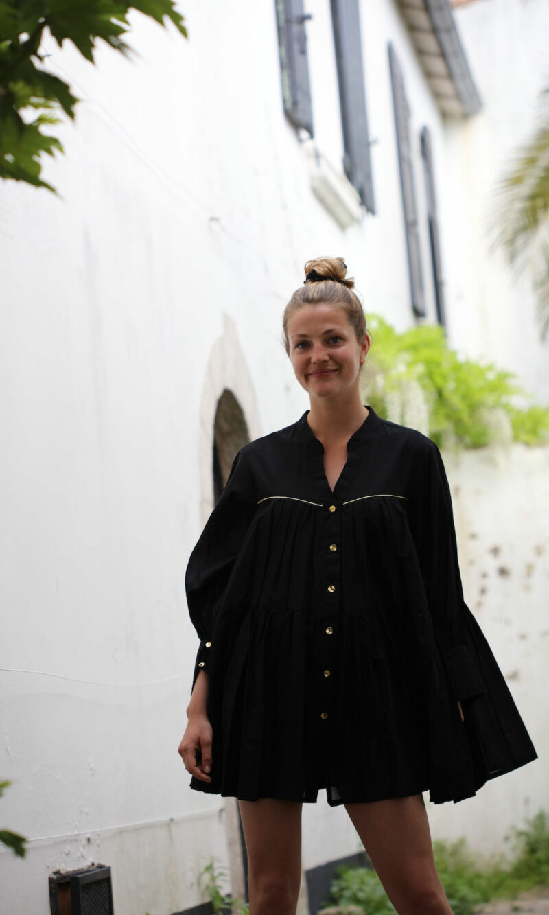 Robe chemise courte noire