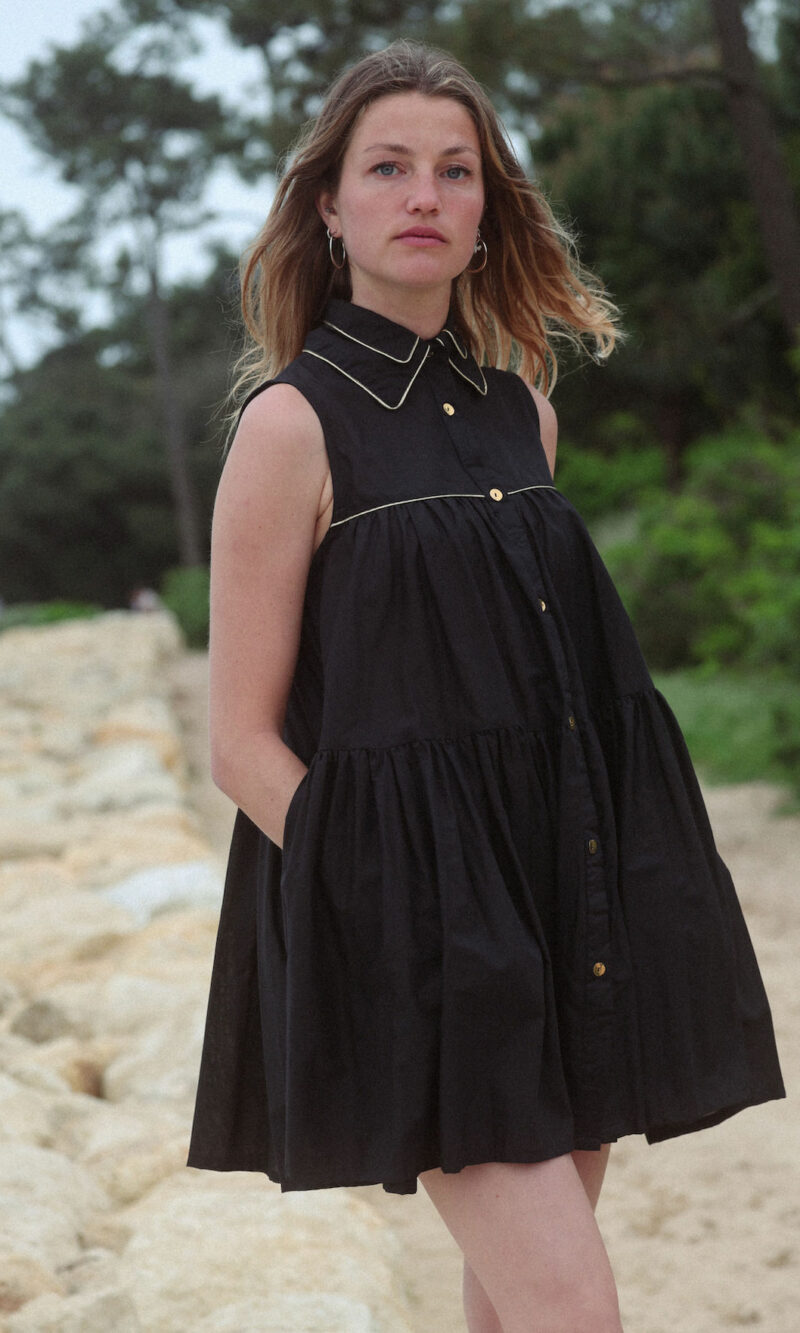 Robe courte 2COLS noire