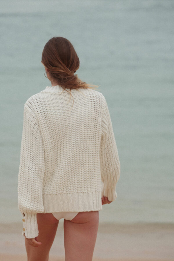 Pull CROCHET blanc