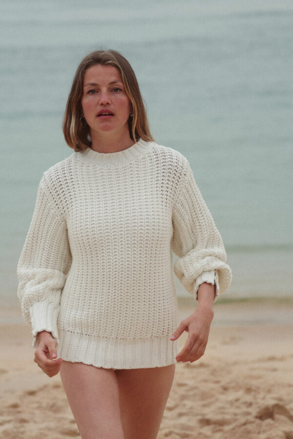 Pull CROCHET blanc