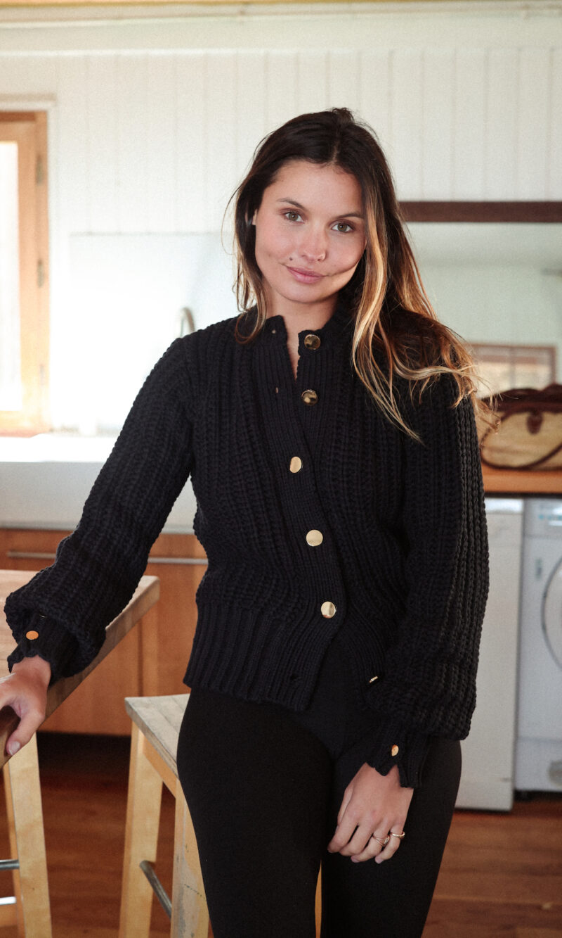 Cardigan CROCHET noir