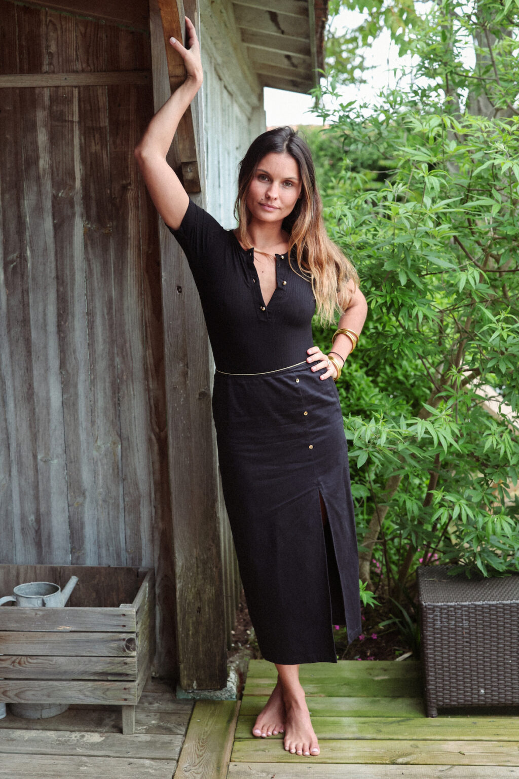 Jupe rayon span noire