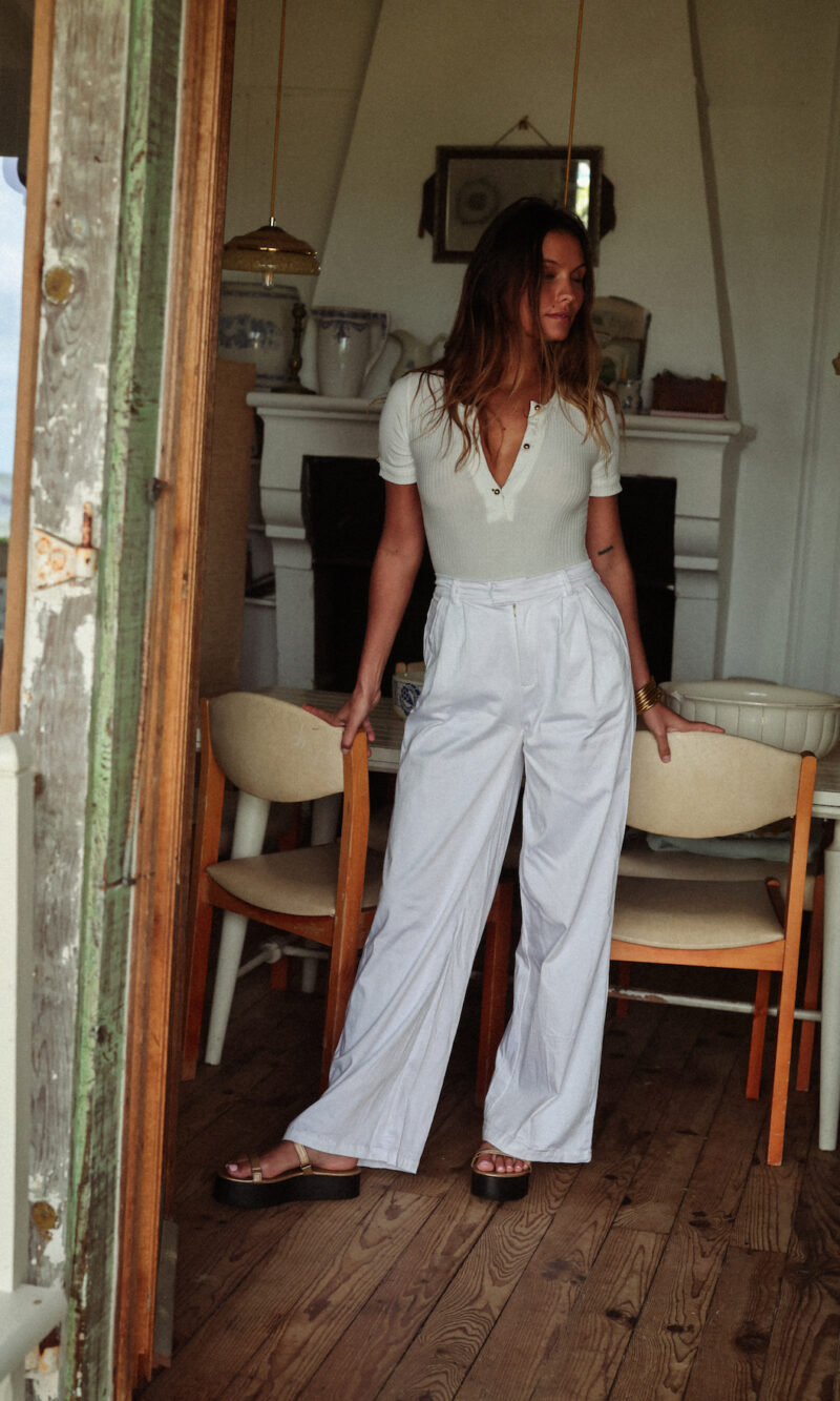 Pantalon PALAZZO SPAN blanc