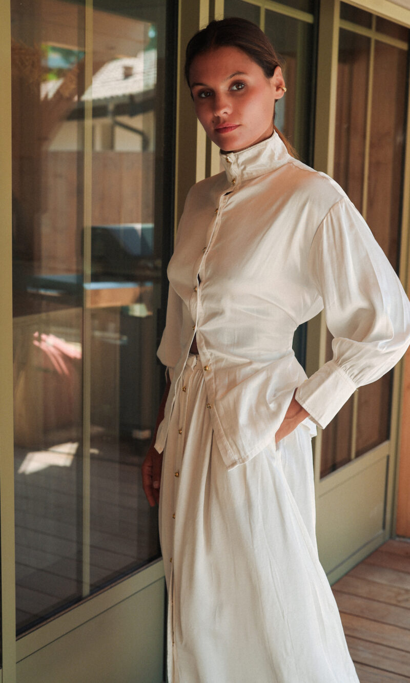 Chemise SATIN Blanche