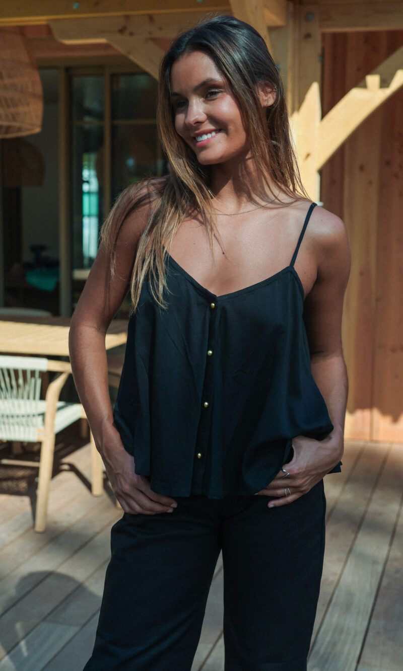 Top RAYON V Noir