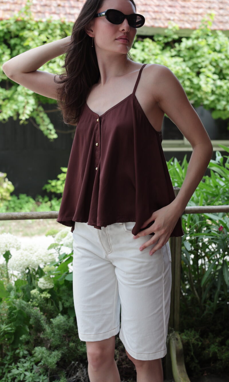 Top RAYON V Marron