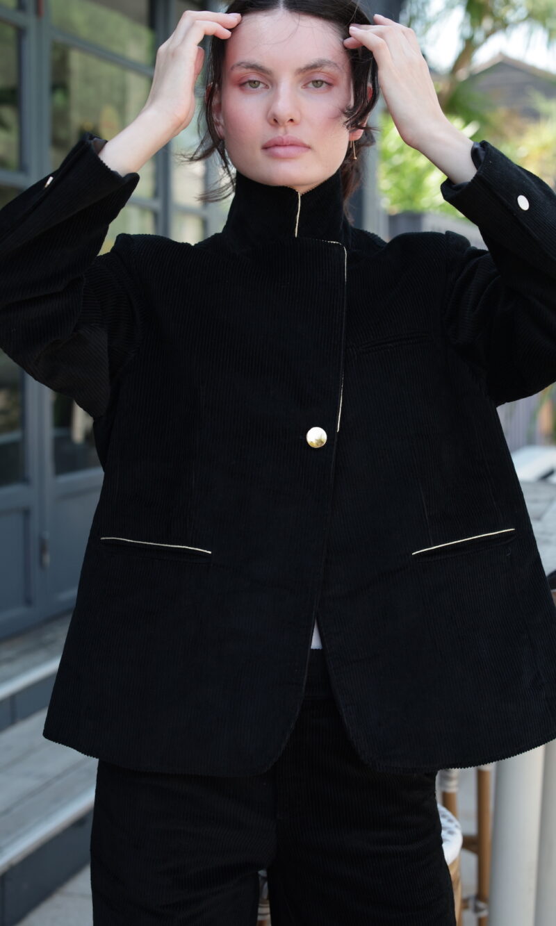 BLAZER Velour Côtelé Noir
