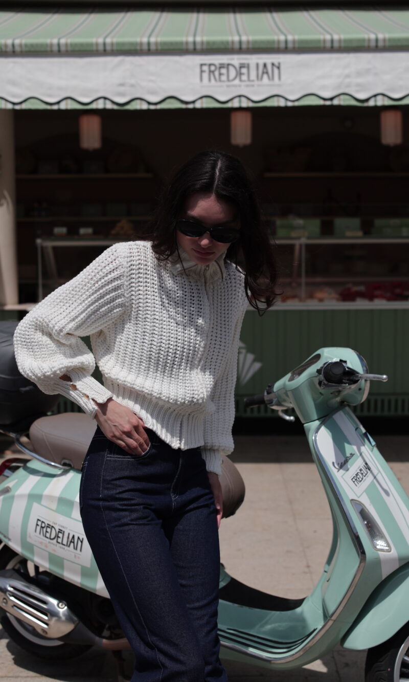 Gilet CROCHET ZIP Blanc