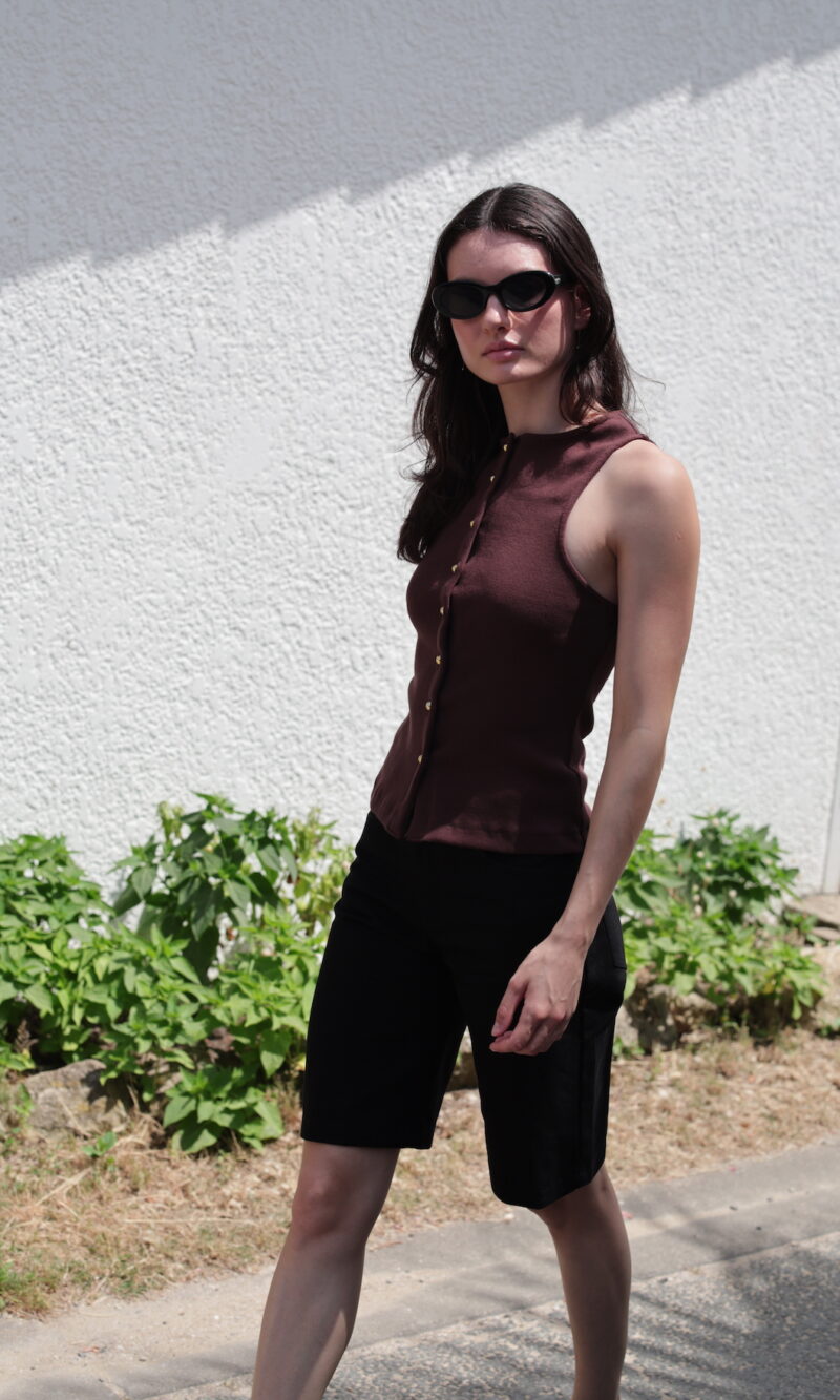 Top SINGLET Marron